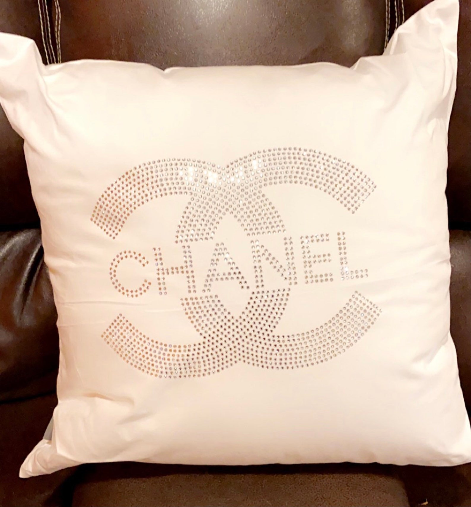 Designer Chanel Bling Inspired Pillow Case Cover only Etsy