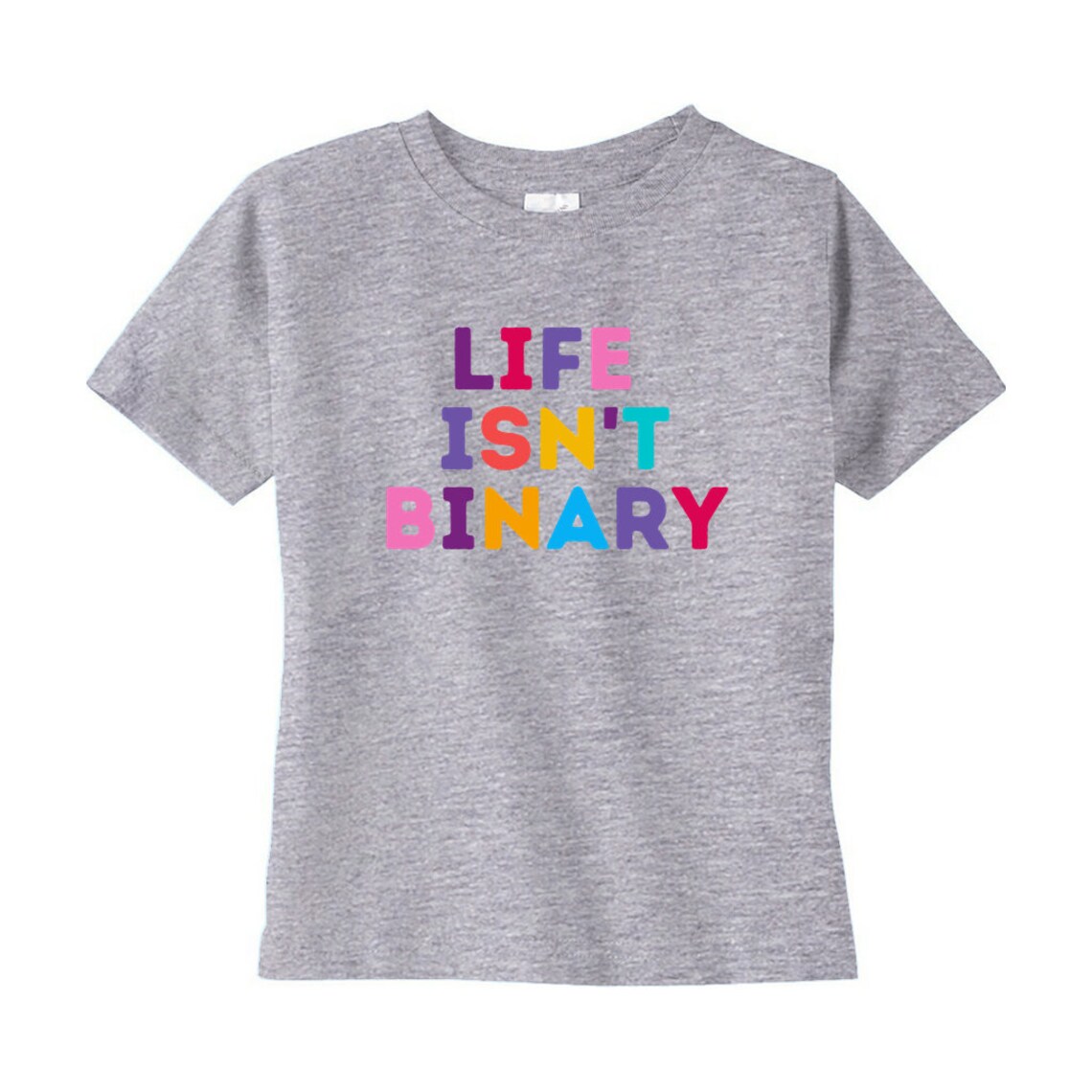 Life Isn't Binary Toddler T-shirt Non-binary Gender | Etsy