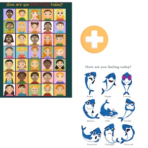Emotions Chart for Kids and Baby Shark Feelings Chart ( digital), Feelings Chart, Educational Tool for Classroom, Homeschool  and Parents
