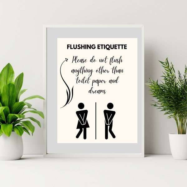 Office Bathroom Etiquette Sign - Etsy