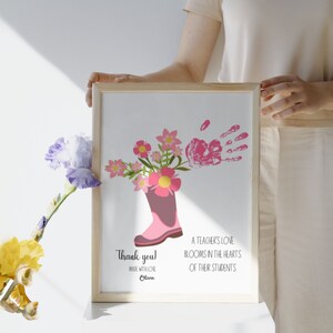 Teacher Appreciation Gift Handprint, Teacher Gifts, Teacher Card Printable, Teacher Appreciation Card, Teacher Thank You Gift from Students