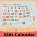 Daily Calendar Kids, Perpetual Kids Calendar, Calendar Kids, Months of ...