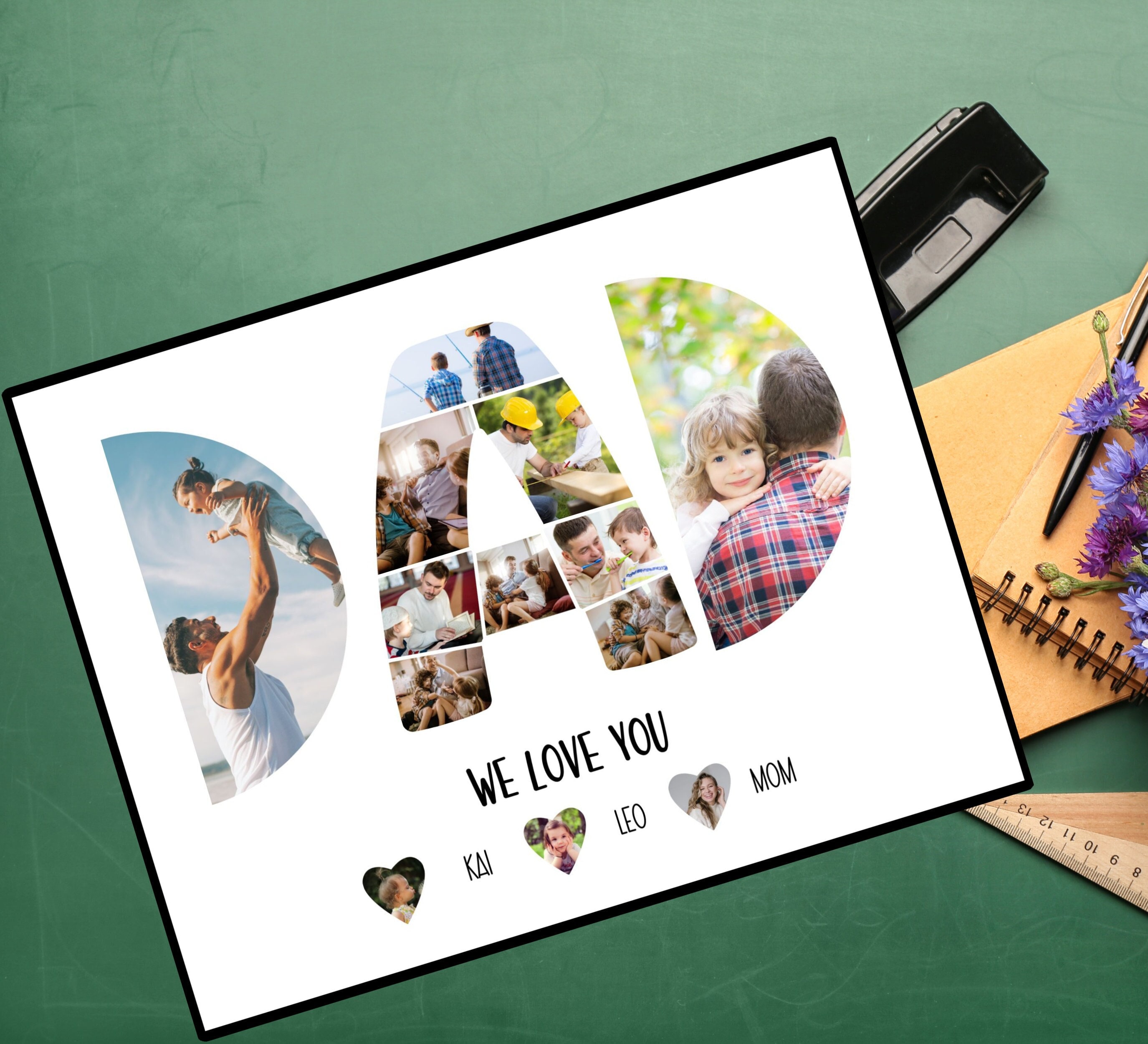 Editable DAD Photo Collage Custom Photo Collage for Dad Etsy Canada