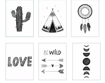 Black and White Print, Minimalist Nursery Decor, Monochrome Nursery Art, Nursery Wall Art Boy, Nordic Style , Gender Neutral, Scandi Decor