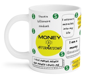 Financial Abundance Mug, Money Affirmations Mug, Financial Freedom, Money Mug, Manifesting, Millionaire Mindset, Success, Law of Attraction