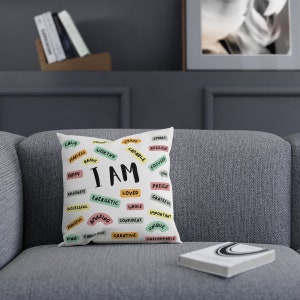 Affirmation Pillow, Daily Affirmations Throw Pillow, Housewarming gift, Throw Pillows Home Decoration, Therapy Pillow, Self Care Gift
