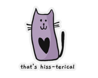 Kiss-Cut Stickers, Cat Sticker, Funny Cat Sticker, Funny Sticker, Cat Sticker, Cute Stickers, Cat Lover Gift, Funny Gift