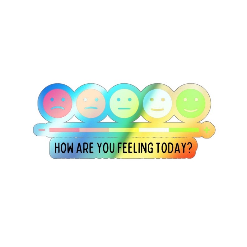 Emotions Sticker, Holographic Sticker | Emoji Sticker, Stickers, Mood ...