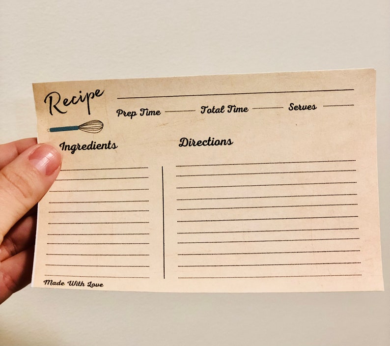 Editable Recipe Card Printable - Il 794xN.4360618441 Ghuq 