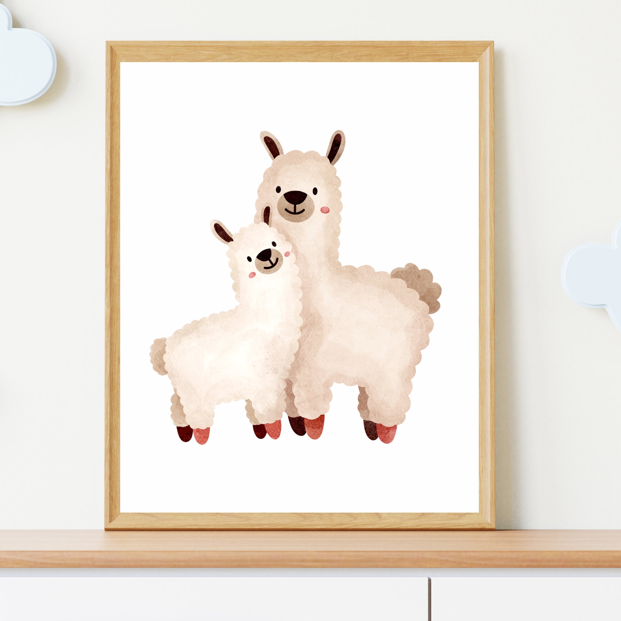 Stupell Industries Baby Llama Bath Time Canvas Wall Art - 17x17 Inches, Hand Stretched, Ready To Hang