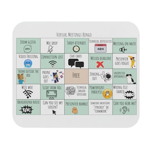 CONFERENCE CALL BINGO Mouse Pad, Funny Mousepad, Mouse Pad, Bingo Mousepad, Mousepad cute, Office Gift, Zoom Meeting, Coworker Gift
