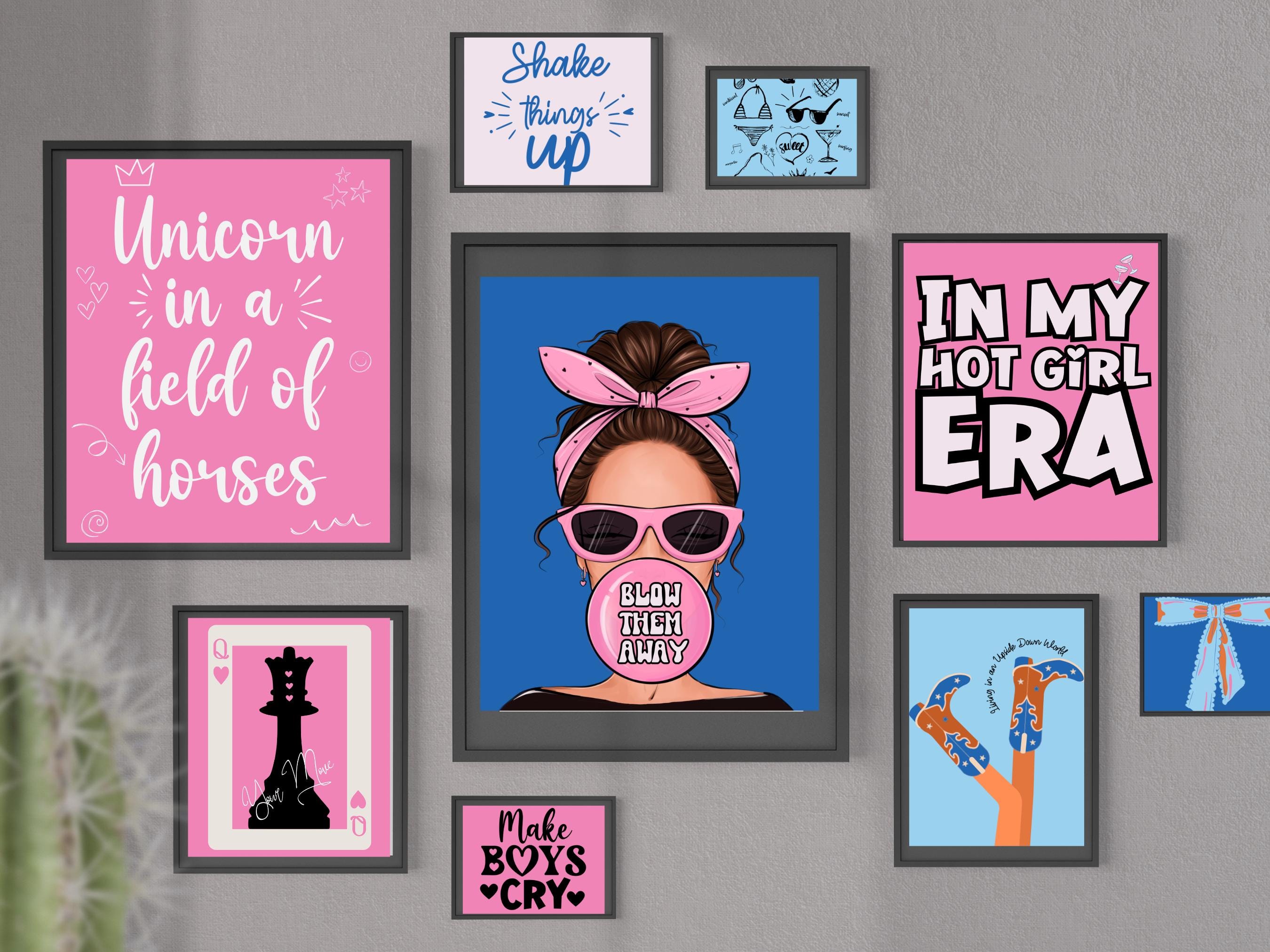 Printable Dorm Room Posters Set of 18 Pink Preppy Room Decor Aesthetic