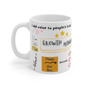 Mindset Mug, Motivational Gift Ideas, Success Mug, Success Habits, Growth Mindset, Saying Mug, Manifest, Affirmation, Wellbeing