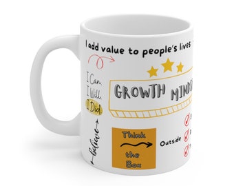 Mindset Mug, Motivational Gift Ideas, Success Mug, Success Habits, Growth Mindset, Saying Mug, Manifest, Affirmation, Wellbeing