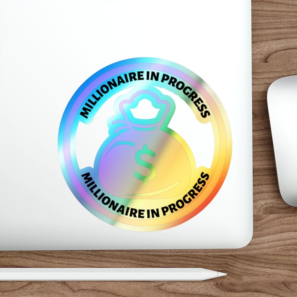 Financial Freedom Sticker, Millionaire Sticker, Holographic Sticker ...