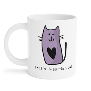 Tazza gatto, tazza divertente, regalo amante del gatto, gatto sibilante, tazza mamma gatto carino, tazza kitty love, design gatto, tazza da tè caffè, regali gatto, gatto divertente