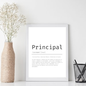 Editable School Principal Printable, School Principal Gift, Principal