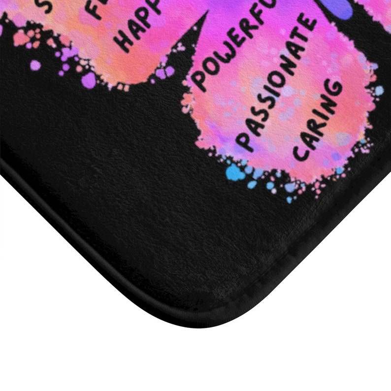 Butterfly Bath Mat, Affirmations Bathroom Decor Signs, Bathroom Rugs ...