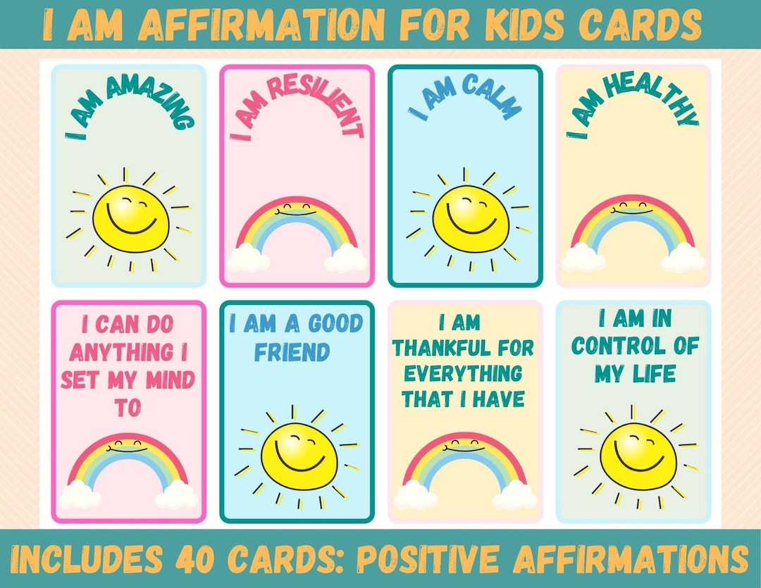 Positive Affirmation Cards For Kids Bundle 3 In 1 Affirmations 40-printable-positive-affirmation-cards-for-kids-motivational-cards-etsy