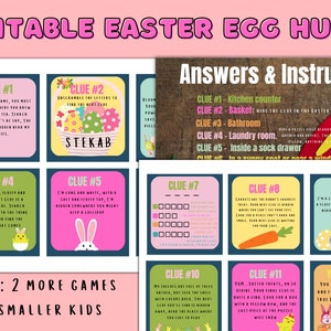 Editable Easter Scavenger Hunt, Indoor Easter Scavenger Hunt, Easter Scavenger Hunt, Easter Activities,  Easter Treasure Hunt For Older Kids