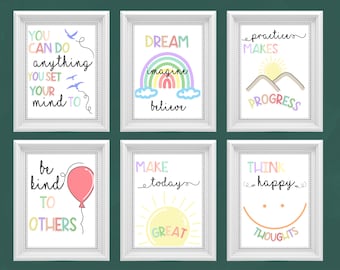 Classroom Decor Bundle,  Neutral Classroom Decor, Inclusive Classroom Decor, Classroom posters, Playroom Wall Decor, Quote Wall Print