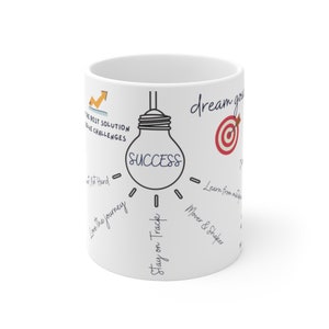 Success Mug, Inspirational Coffee Cups, Motivational Gift Ideas, Motivational Mug, Success Mug, Success Ingredients Mug, Mug for him, Office