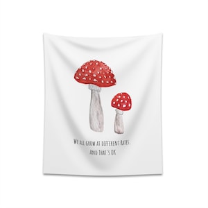 Mushroom Home Decor, Wall Tapestry, Quotes Tapestry, Wall Tapestry Hanging, Positive Wall Hanging, Art Wall Hanging, Wall Tapestries Art