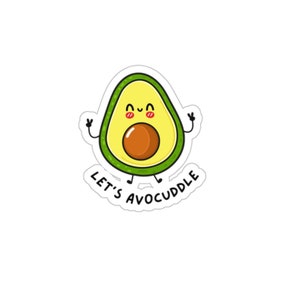 Avocado Sticker, Avocuddle, Die-Cut Sticker, Sticker Gift, Laptop decal sticker, water bottle sticker, sticker avocado, funny sticker gift