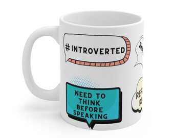 Introverted Mug, Introvert, Office Mug, Introvert Mug, Office Gift, Gift for introvert, Mug for introverts, Best gift, Introvert Gift