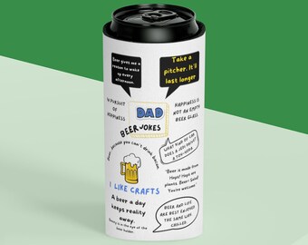 Enfriador de bebidas para papá, chistes de cerveza, regalo divertido para un amigo, colega, regalo para papá, día del padre, enfriador de latas, porta latas, regalo del día del padre de la esposa