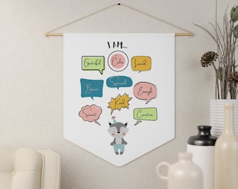 Kids Affirmations Pennant,  Motivational Pennant, Banner, Inspirational Wall Decor, Felt Banner, Kids Room Wall Art, Classroom Decor