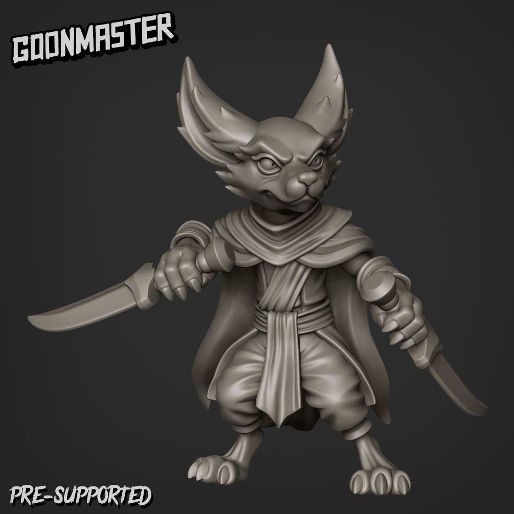 Male Kitsune /Fox Rogue Style 1 of 2 3d Resin Printed Etsy