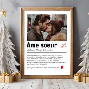 Póster personalizable con la definición de «alma gemela»: con foto o texto (nombre/inscripción) | Formato digital o físico (A4/A3)