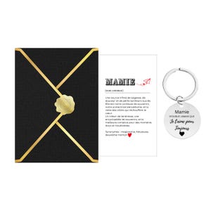 Carte définition Mamie – Téléchargement, Carte Imprimée, ou Pack Cadeau Porte-Clé | Dès 2 eur | Fête des Grands-Mères anniversaire