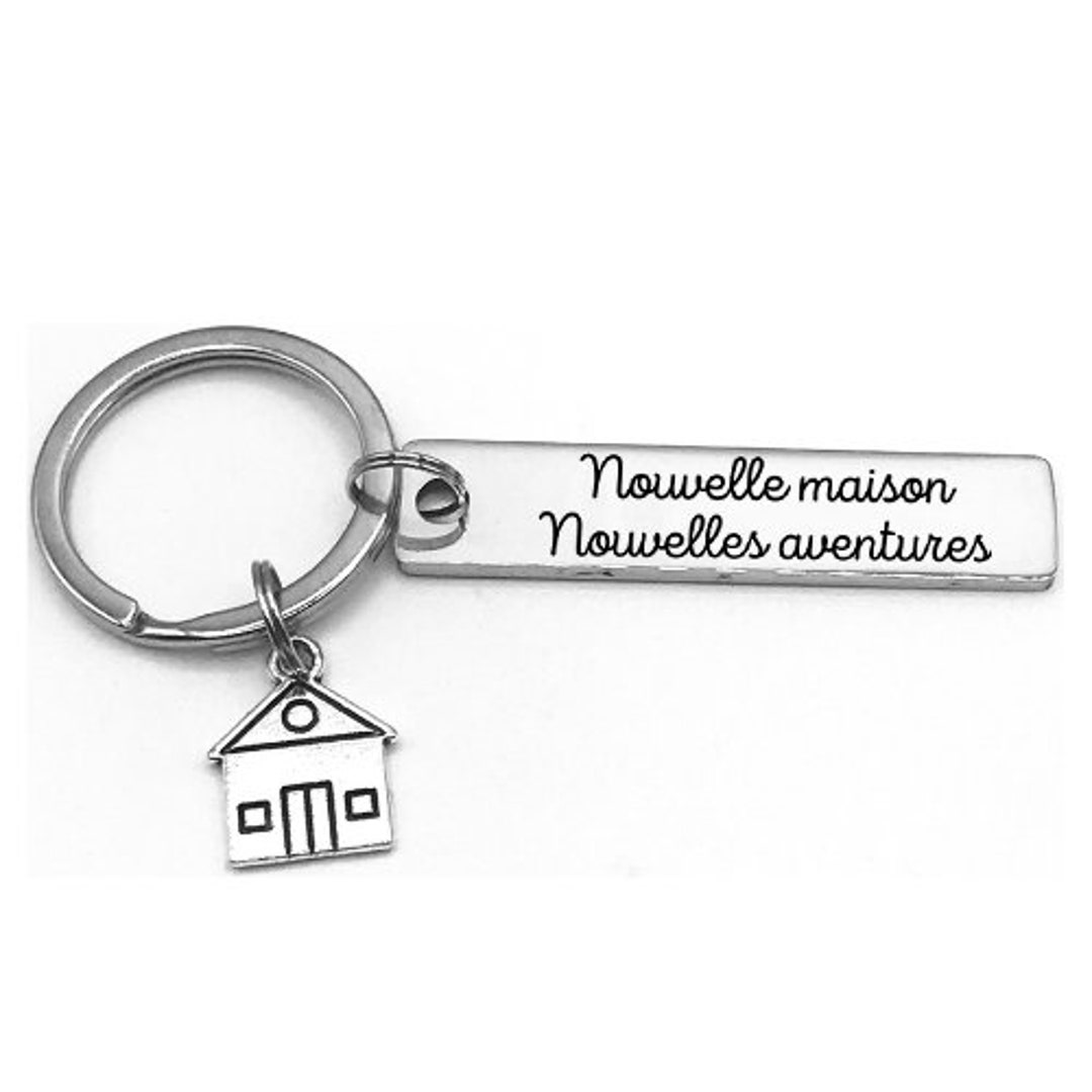 Customizable Engraved House Keychain Couple Lovers Friendship Keychain Keychain Stainless Steel