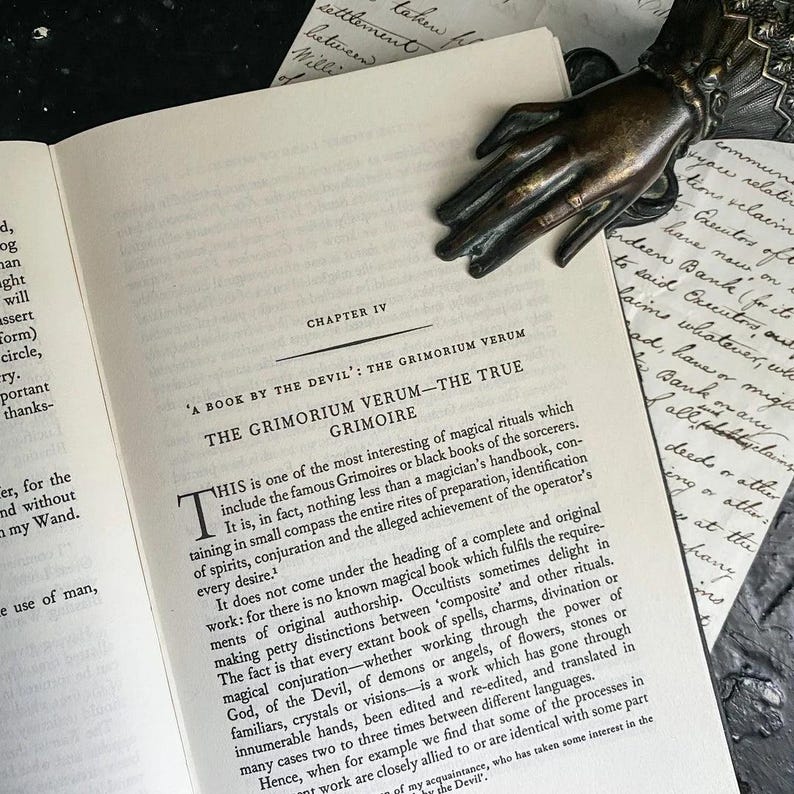 Vintage Magic Book Grimoire The Secret Lore of Magic Ritual Herbology Conjuring image 4