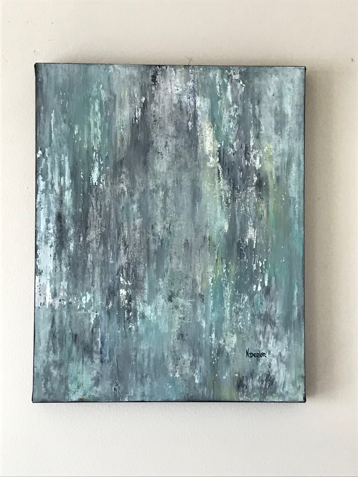 Peinture acrylique sur toile et vernis Abstraite. Etsy France