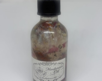 Manifestation Ritual Oil – Herbal Intention Anointing, Witchcraft Blend
