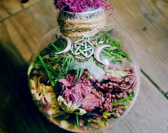 Triple Moon Goddess Witch Blessing Ball —Tree Ornament — Yule Ball