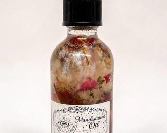 Manifestation Oil Blend – Herbal Intention Anointing Oil