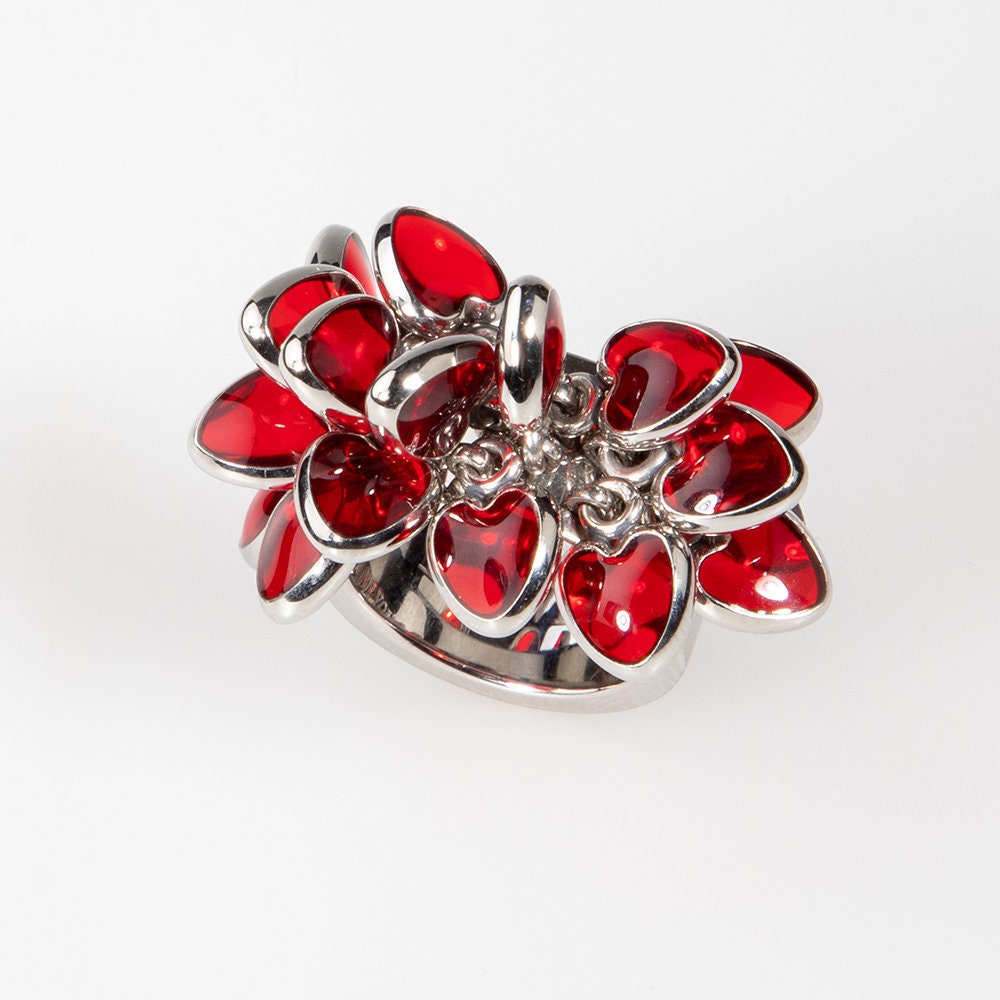 Love Explosion Red Swatch Bijoux Ring Etsy Canada