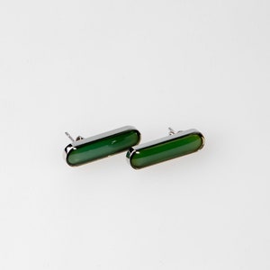 Vintage SWATCH Earrings &#39;Defile&#39; Collection Green and Purple