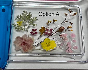 Pressed flower counting tray