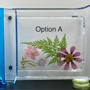 Pressed flower counting tray