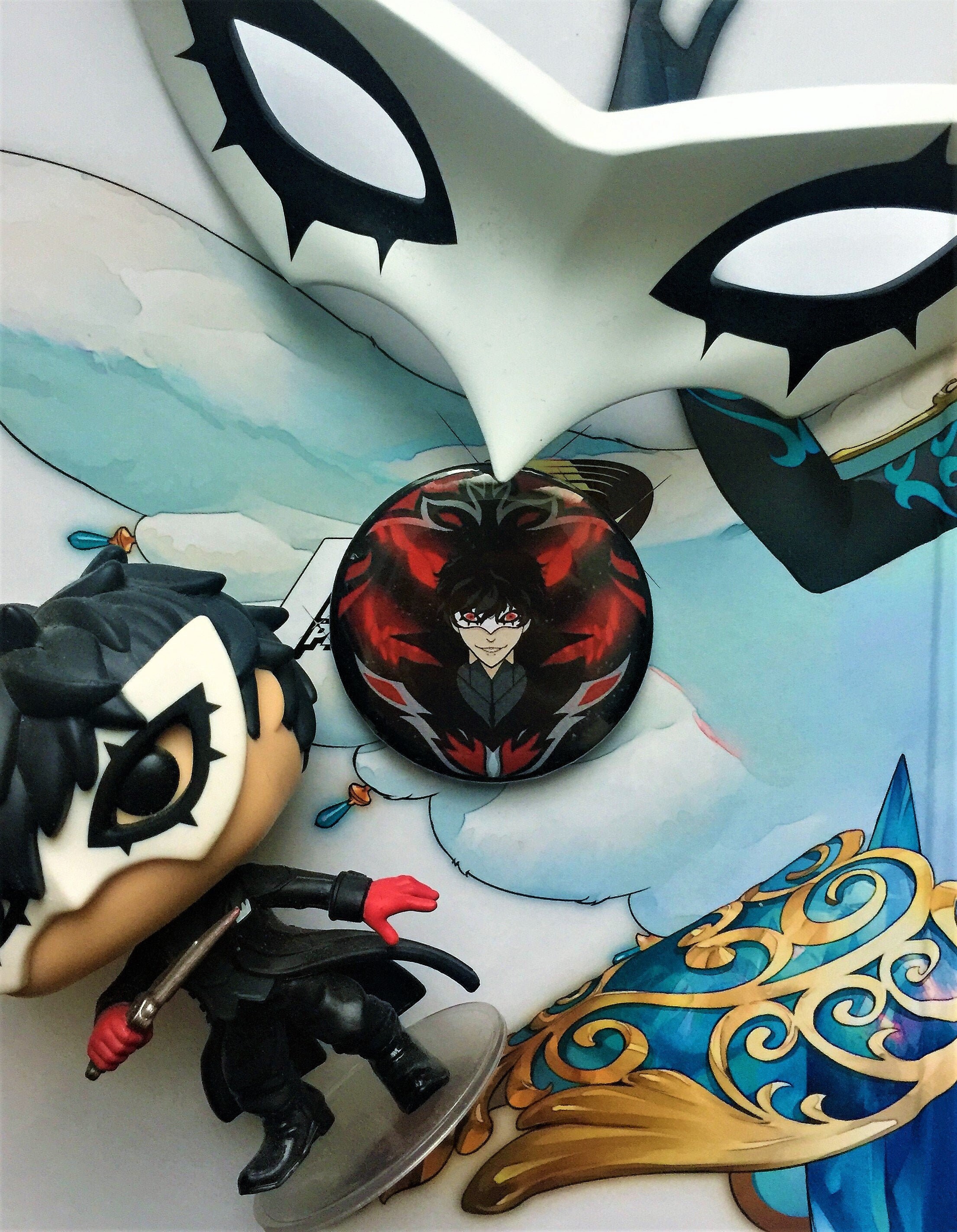 Bedrucktes Persona 5 Joker-Abzeichen