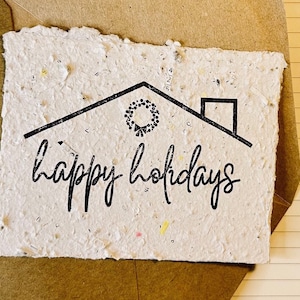 Plantable Seed Paper Christmas Cards: Eco-Friendly Wildflower Holiday Greetings