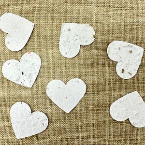 Corazones de papel plantables a granel de 2" en varios colores / Papel confeti / Papel de semillas reciclado hecho a mano / Papel de deseos / Ecológico / Regalos de boda