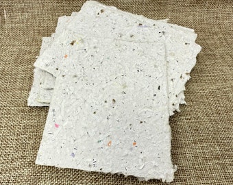 Handmade Recycled Seed Paper 3x5" - Plantable Paper -Pack of Paper - Eco Friendly Paper