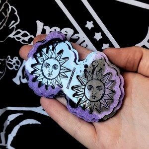 IL SOLE - Orecchini in silicone a stampo - Creazioni resina epossidica / UV - Cartomanzia Gotica Strega Occulto Tarocchi Wicca Esoterismo