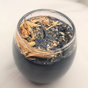 Protection Candles | Frankincense & Myrrh | Black Walnut | Halloween Candle | Obsidian | Ritual | Samhain Altar | Magic | Energy Reversal |